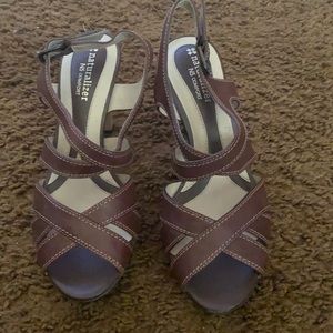 Women’s brown heeled sandals